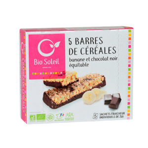 Barres de Céréales Chocolat-Banane BIO - x5
