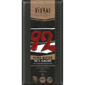Tablette de Chocolat Noir 92% de Panama au Sucre de Fleur de Cocotier BIO - 80g