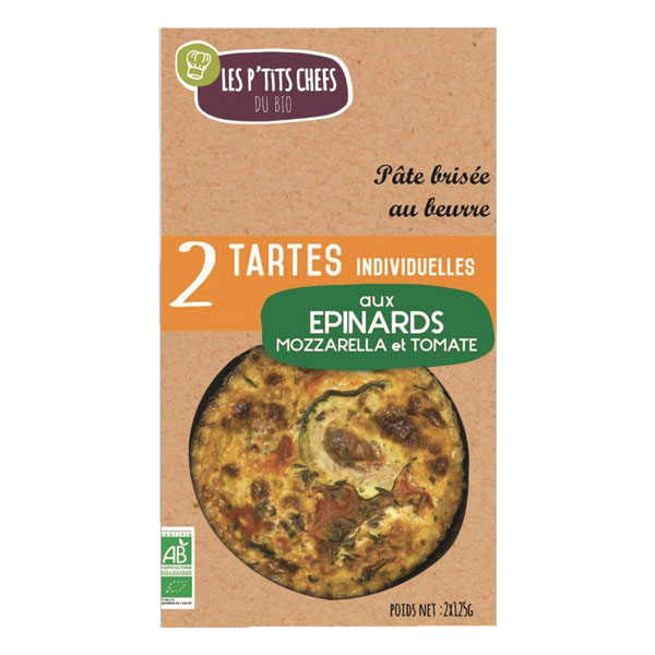 Tarte Epinard, Mozzarella et Tomate BIO - 2x125g