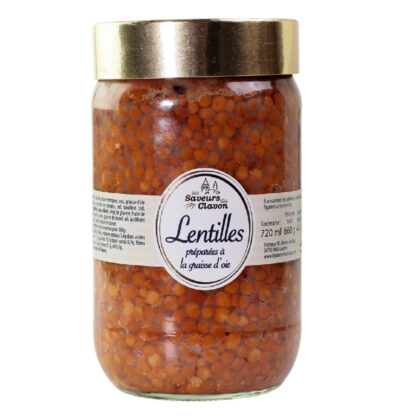 Lentilles Cuisinées Tomate et Graisse d'Oie - 72cl