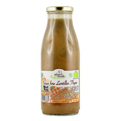 Soupe Fine Biologique Lentilles Thym - 72cl