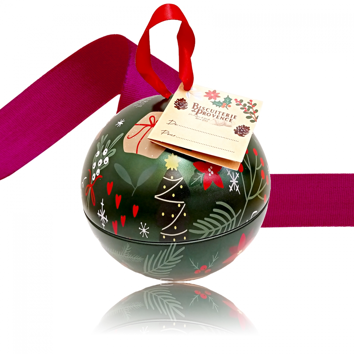 Boule en Métal Sablés de Noël à la Cannelle "La Biscuiterie de Provence" ♻ - 80g