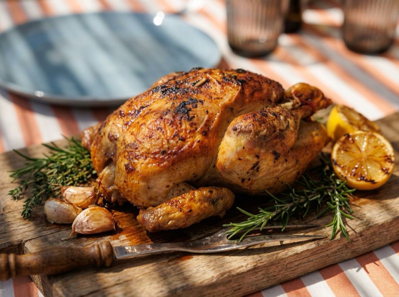 Poulet rôti fermier Label Rouge, nouveau aux Paniers de Didier à Cheval-Blanc